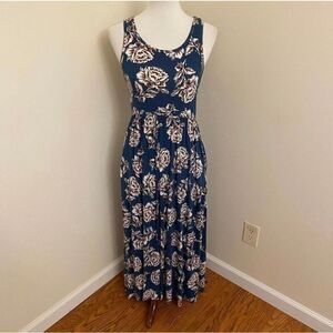 Matilda Jane Along the Beach Teal Floral Maxi Dress Small